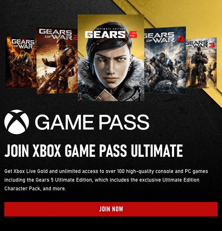 Join Xbox Game Pass banner on tablet